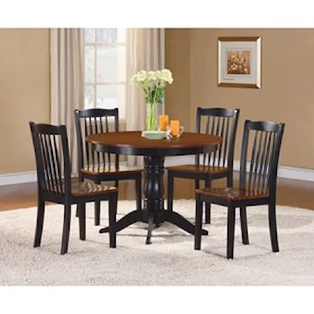 Cottage Table and Chair Set with 2-Tone Finish